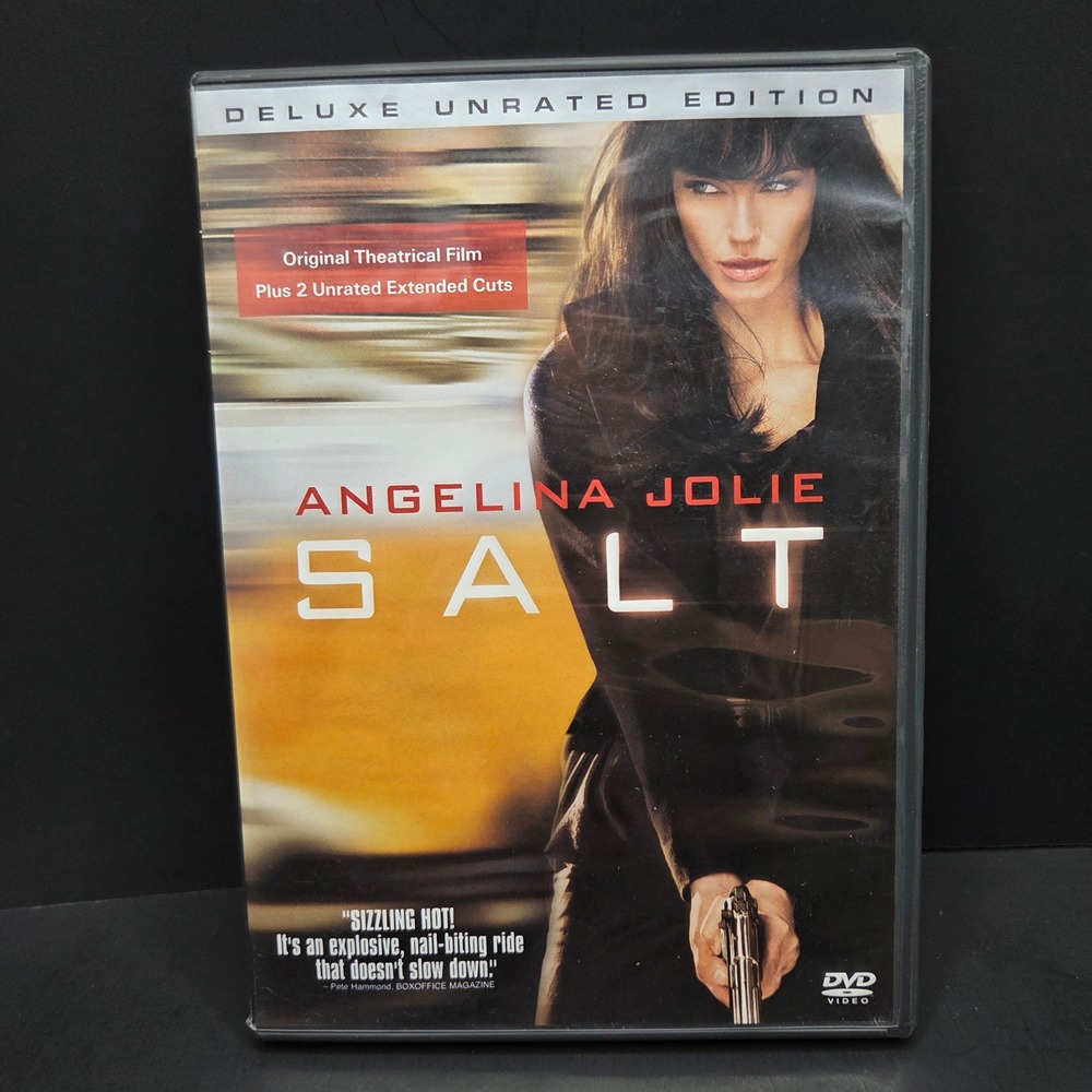 Sony Salt DVD Deluxe Unrated Edition Angelina Jolie Action Spy Thriller Movie